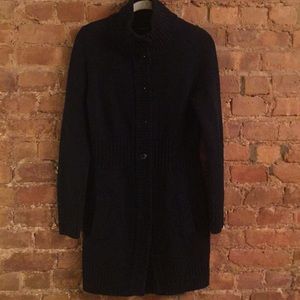 Banana republic navy sweater coat